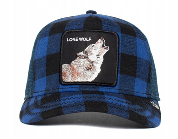 Czapka z daszkiem LONE WOLF Goorin Bros. czapka z wilkiem w kratę