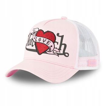 Różowa czapka z daszkiem Von Dutch Serce LOVE Czapka Von Dutch damska